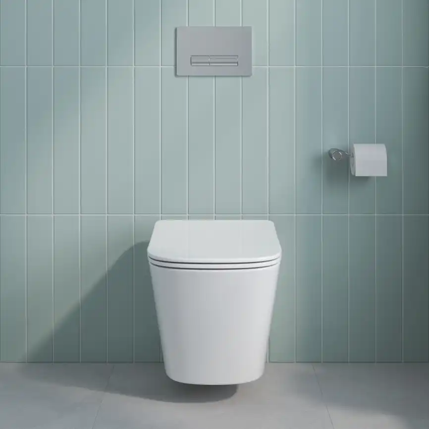 Подвесной унитаз BelBagno DUE BB3103CHR/SC, безободковый, с сиденьем микролифт, Белый фото 4