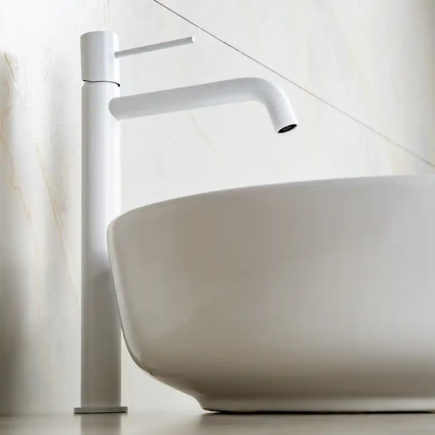 Смесители для раковины AVS Slimmer 811-101-MW высокий, белый матовый фото 12