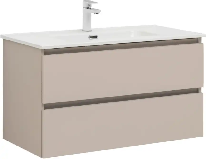 Тумба под раковину Aquanet Вега 2.0 90 бежевый, подвесная, 337944 фото 13