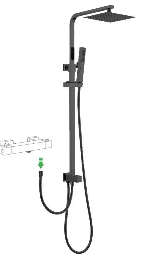 Душевая стойка Allen Brau Infinity 5.21031-31 черный матовый фото 1