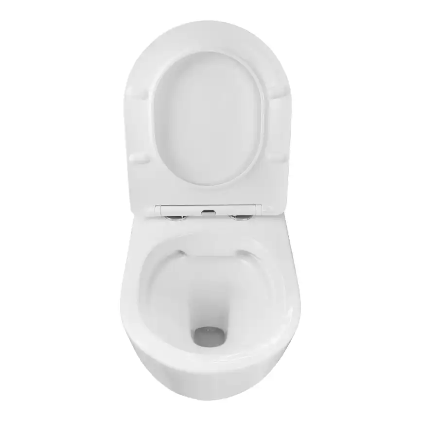 Подвесной унитаз безободковый Azario Grado  AZ-0046 SP , с сидением микролифт, цвет белый фото 4