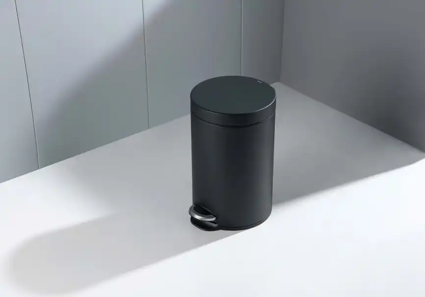 Ведро для мусора с педалью, 8л Aquatek AQ4992MB, Черный матовый фото 3
