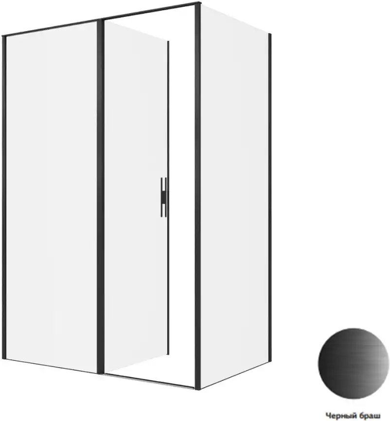 Душевой уголок Allen Brau Priority 140x90 3.31036.BBA + 3.31045.BBA черный браш фото 4