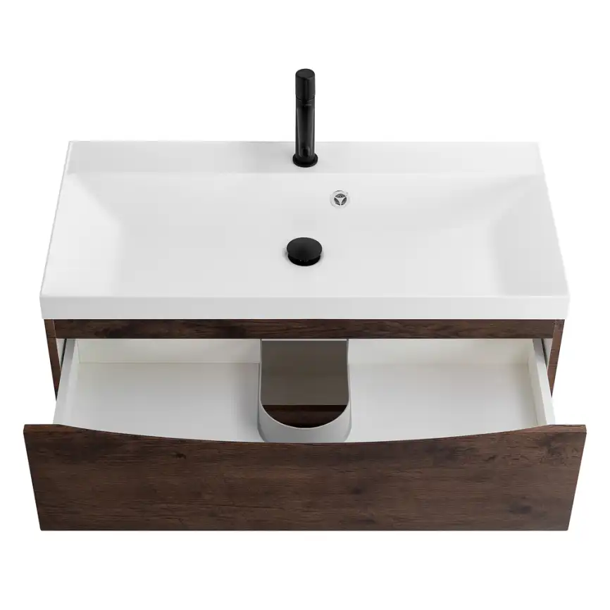Тумба под раковину BelBagno MARINO-800-2C-SO-RW-P подвесная Rovere Moro фото 11