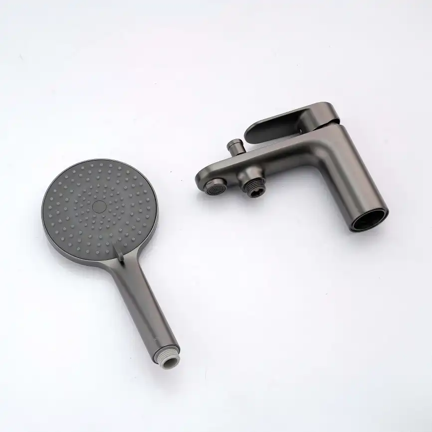 Смеситель на борт ванны Aquatek Ника AQ1844BGM, Оружейная сталь фото 6