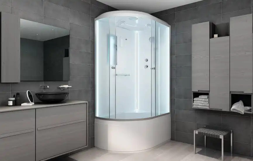 Душевая кабина AvaCan D120SRLED 120x80 см, высокий поддон, с крышей, правая фото 3