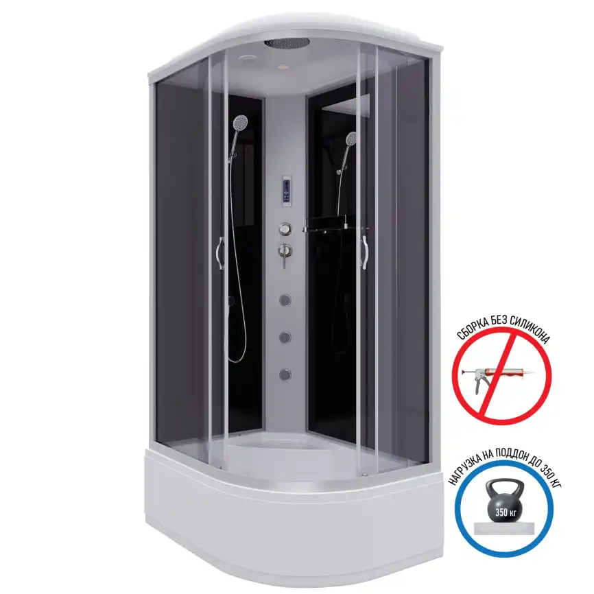Душевая кабина Niagara Classic 120х80х215 NG-2510-14LF
(NG-3520-14L) высокий поддон, с гидромассажем, 25101434LF фото 1