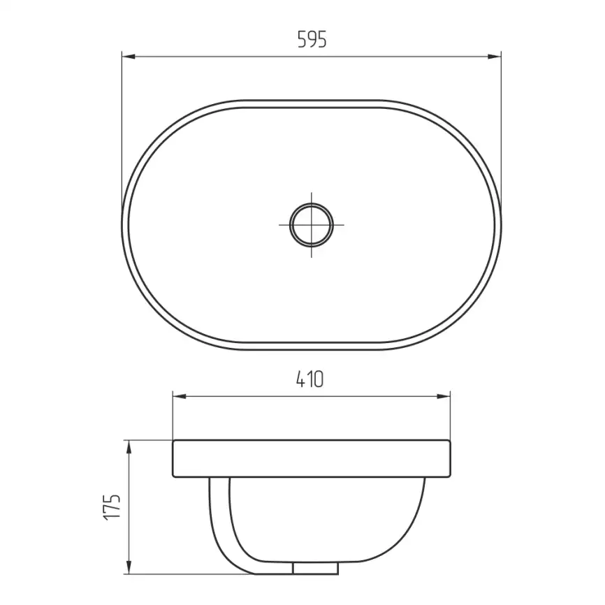 Раковина AVS Эльза 60x41 белая фото 3