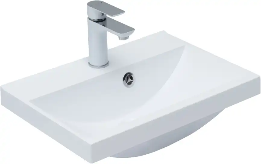 Раковина Aquanet Нота 50 284237 прямоугольная, Белая глянцевая фото 7