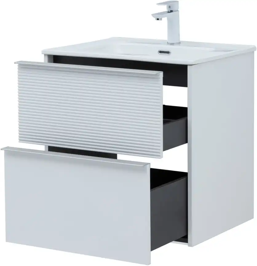 Тумба под раковину Aquanet Вита 60 белый матовый, подвесная, 330473 фото 10