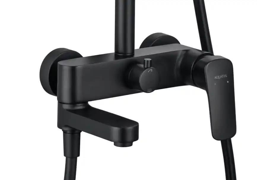 Душевая система Aquatek ВЕГА AQ2040MB, Черный матовый фото 4