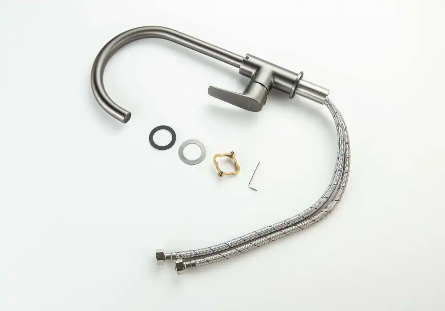 Смеситель для кухни Aquatek Бетта AQ1182BGM, Оружейная сталь фото 3