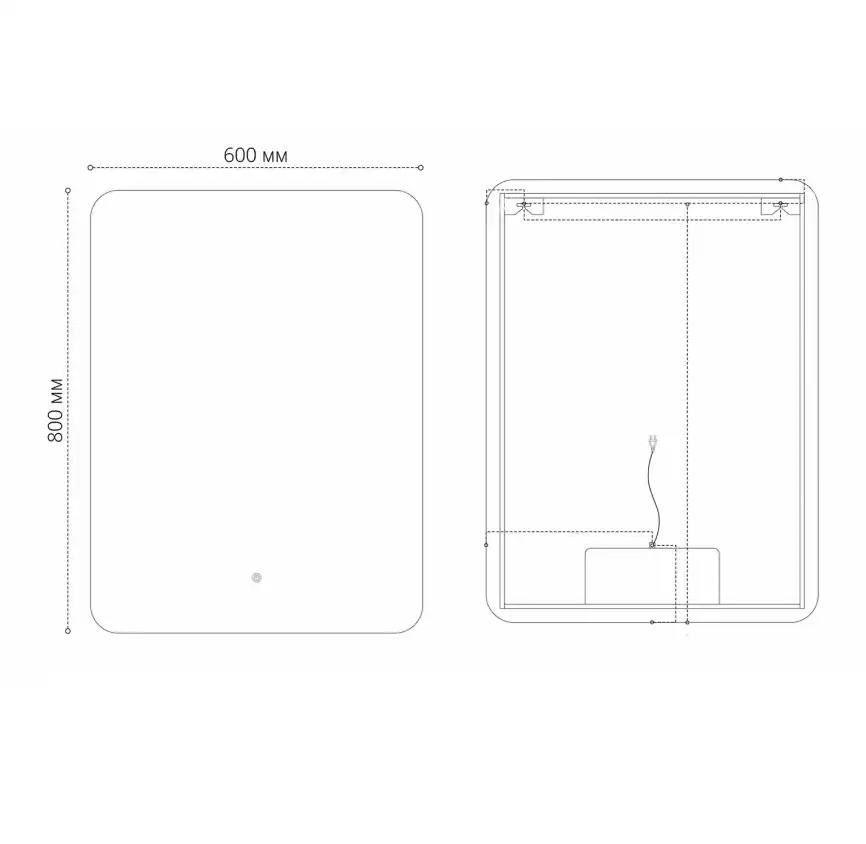 Зеркало Grossman ELEGANS-промо 60х80 1760801 с подстветкой, сенсорный выключатель фото 3