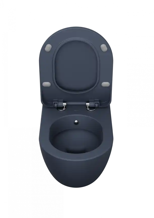 Унитаз подвесной с биде Creavit Free FE320-00BM00E-0000 с сиденьем микролифт Базальт матовый фото 3