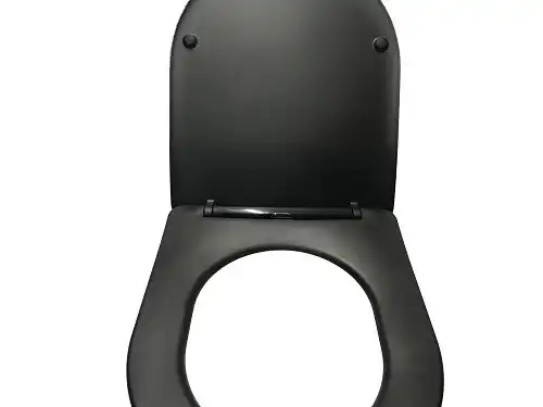 Унитаз подвесной CeramaLux B2330-1MB с сиденьем микролифт Черный матовый фото 5