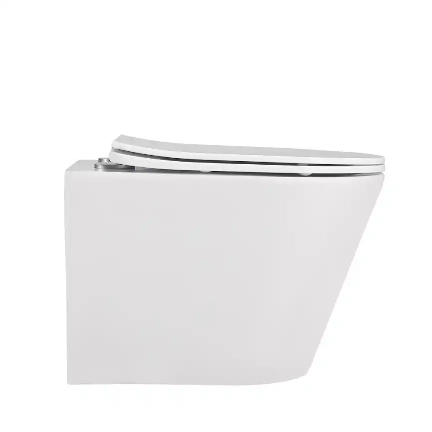 Подвесной унитаз ABBER Bequem AC1102MW белый матовый, безободковый, с сиденьем микролифт фото 2