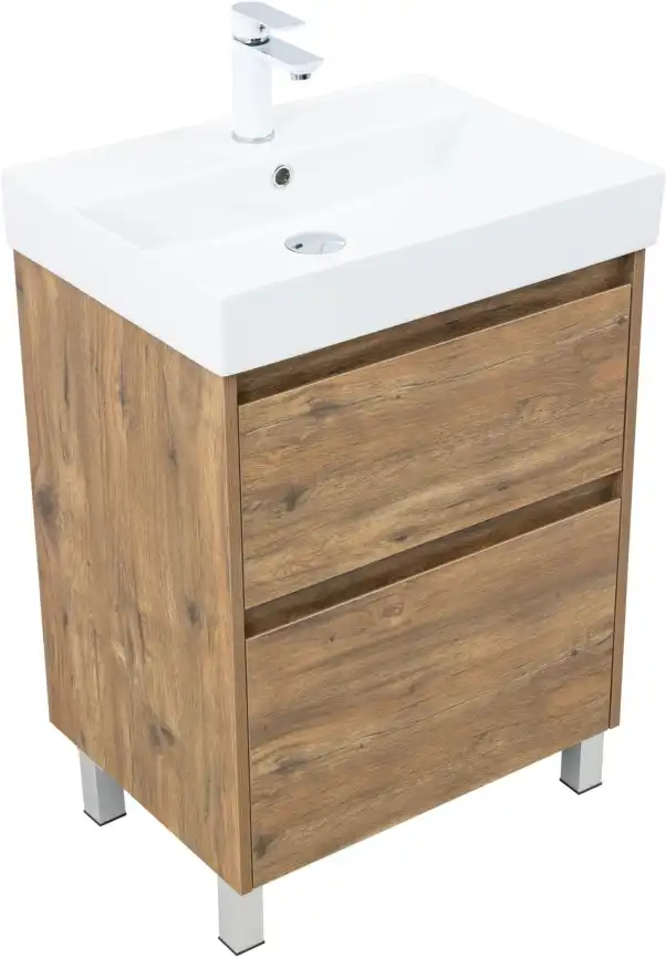 Тумба под раковину Aquanet Nova Lite 2.0 60 напольная, дуб рустикальный, 346343 фото 5