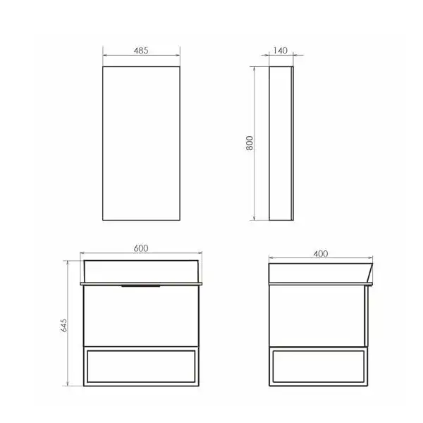 Тумба с умывальником Comforty Порто 60 Дуб темно-коричневый, 00-00010677 фото 5