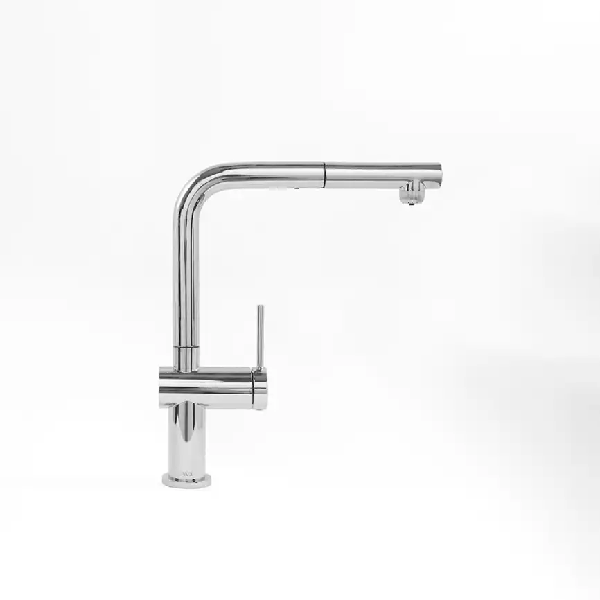 Смеситель для кухни AVS PureRiver 837-160-CR, Г-образный выдвжной излив, хром фото 23
