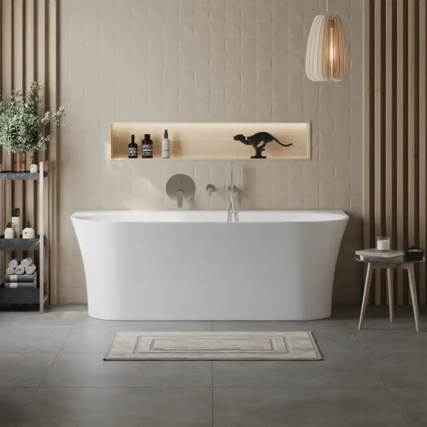 Акриловая ванна BelBagno 155х70 BB711-1550-700, отдельностоящая, Белая глянцевая фото 6