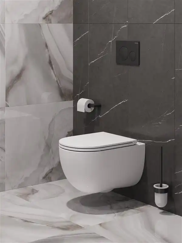 Унитаз подвесной BelBagno ETNA BB008CH-TOR/SC безободковый с сиденьем и смывом TORNADO фото 14