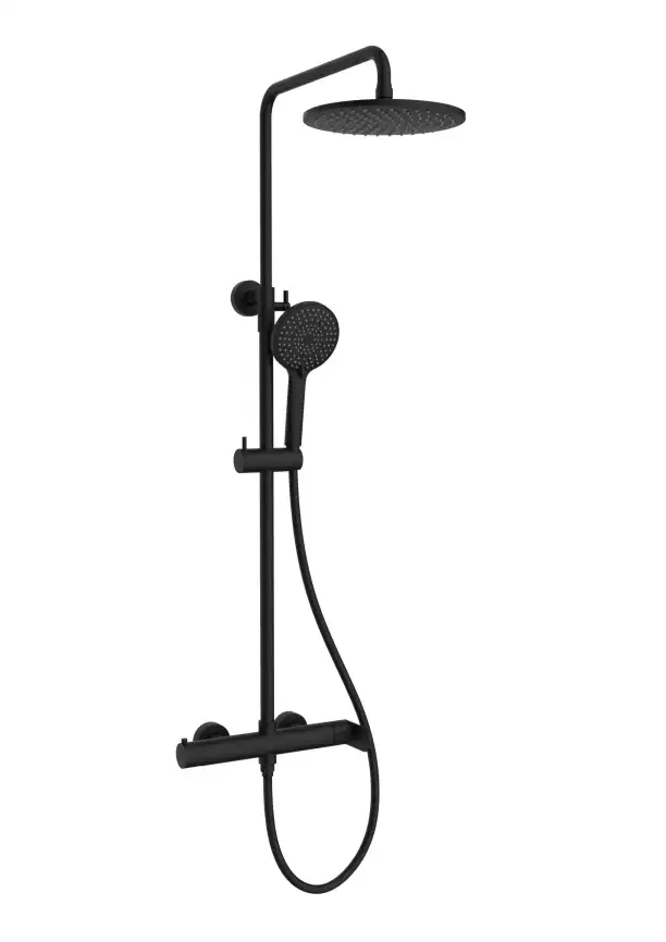 Душевая система  Vincea Rondo VSFS-1R1MB VSFS-1R1MB для ванны с изливом, черный матовый фото 4