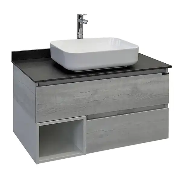 Тумба с умывальником Comforty Прага 90 Дуб белый, 00-00014424 фото 1