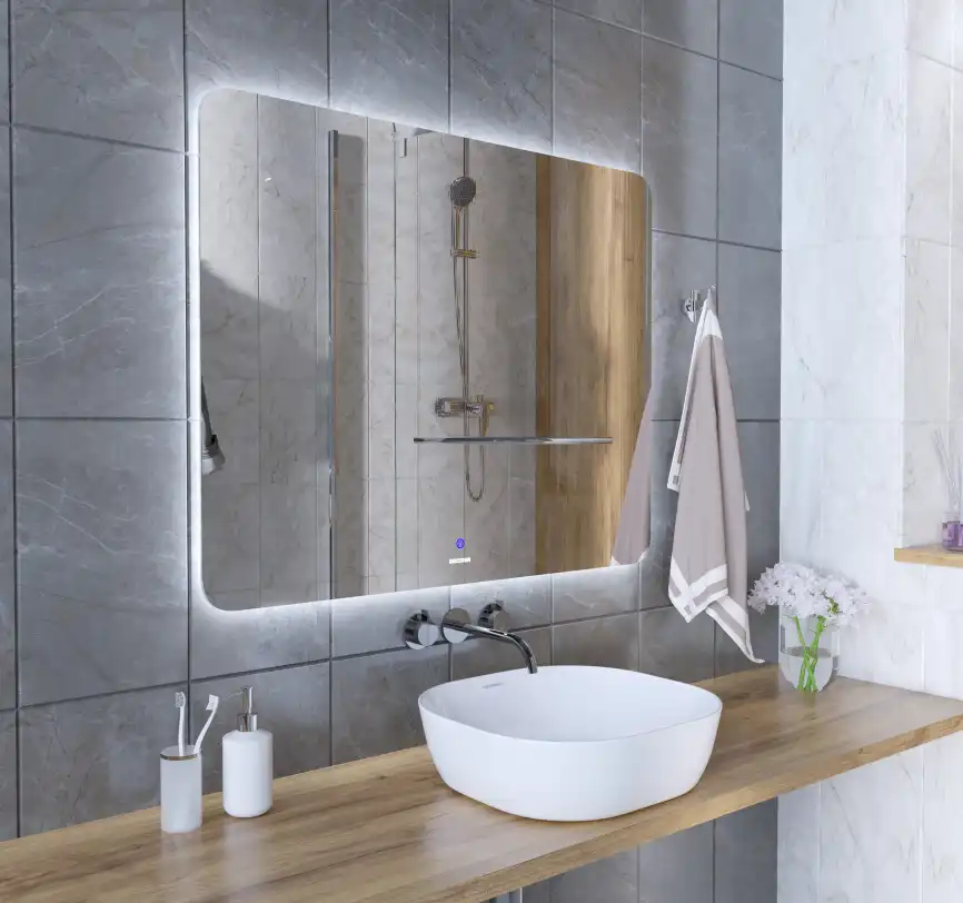 Зеркало Grossman ELEGANS-промо 100х80 17100801 с подстветкой, сенсорный выключатель фото 2