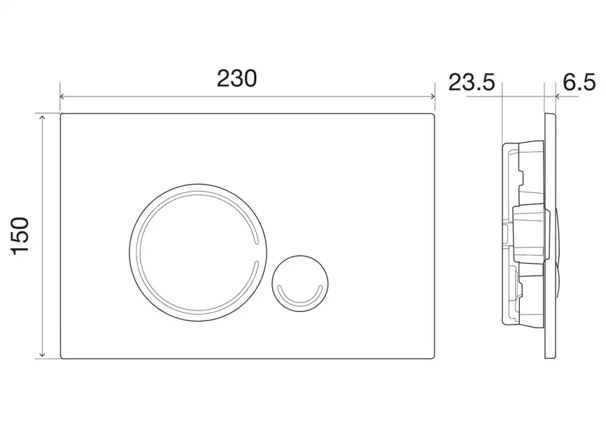 Кнопка смыва BelBagno SFERA BB017-SR-NERO.M, цвет-черный матовый Tocco Morbido фото 2