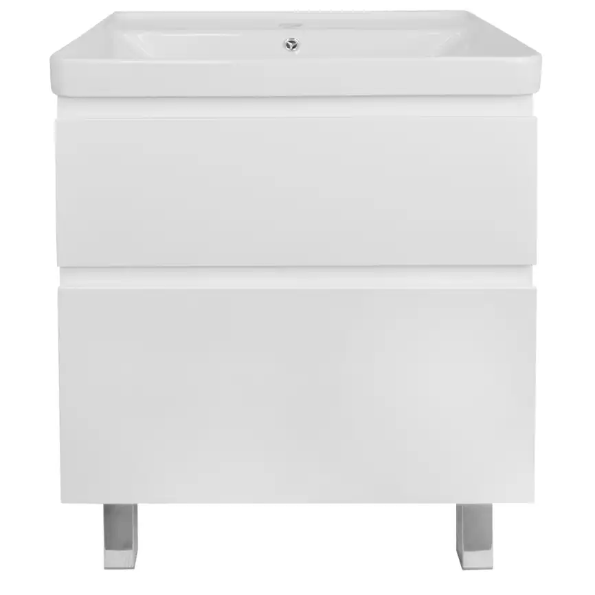 Тумба с раковиной Azario Мила 60 CS00085830, напольная, Белая матовая фото 1