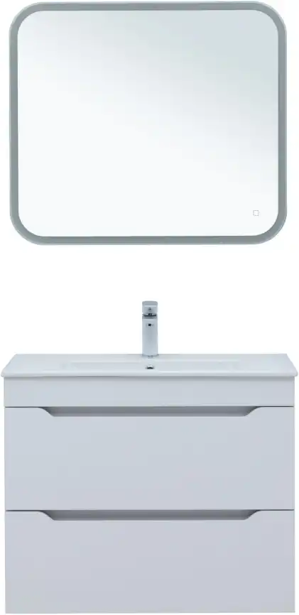 Тумба под раковину Aquanet Практика 80 белый глянец, 347965 фото 10