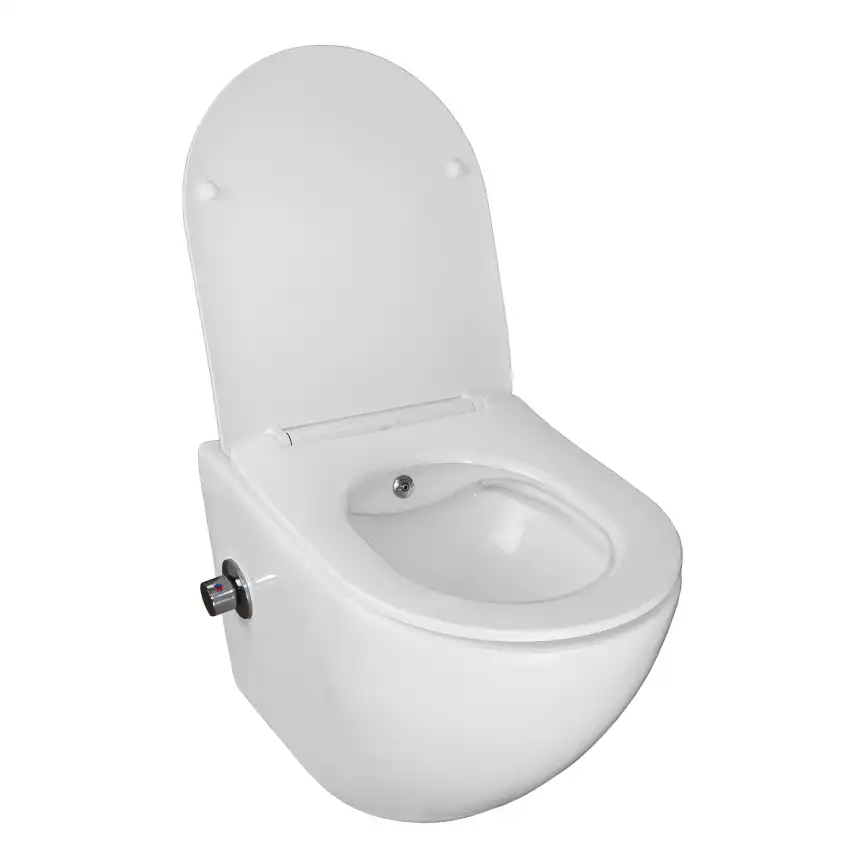Подвесной унитаз Azario Allegro AZ-3105B c функцией биде, безободковый с сидением микролифт, цвет белый фото 2