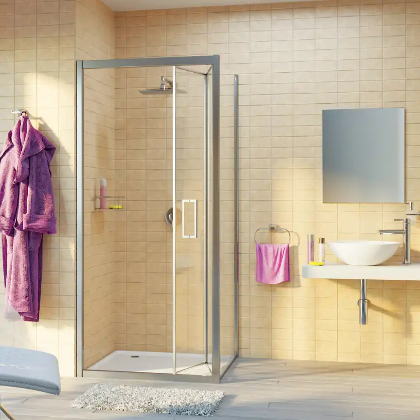 Душевой уголок WasserKRAFT Weser 78F 100х100 78F19 профиль Хром стекло Прозрачное фото 8