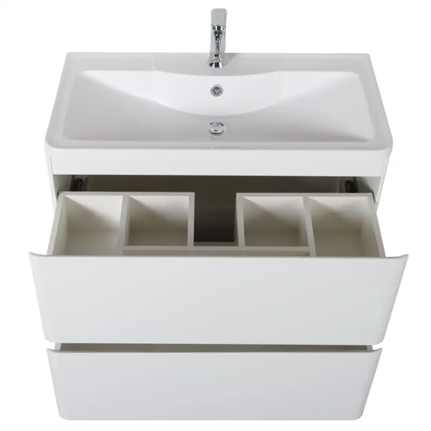 Тумба под раковину BelBagno ALBANO-1000-2C-PIA-BL напольная Bianco Lucido фото 6