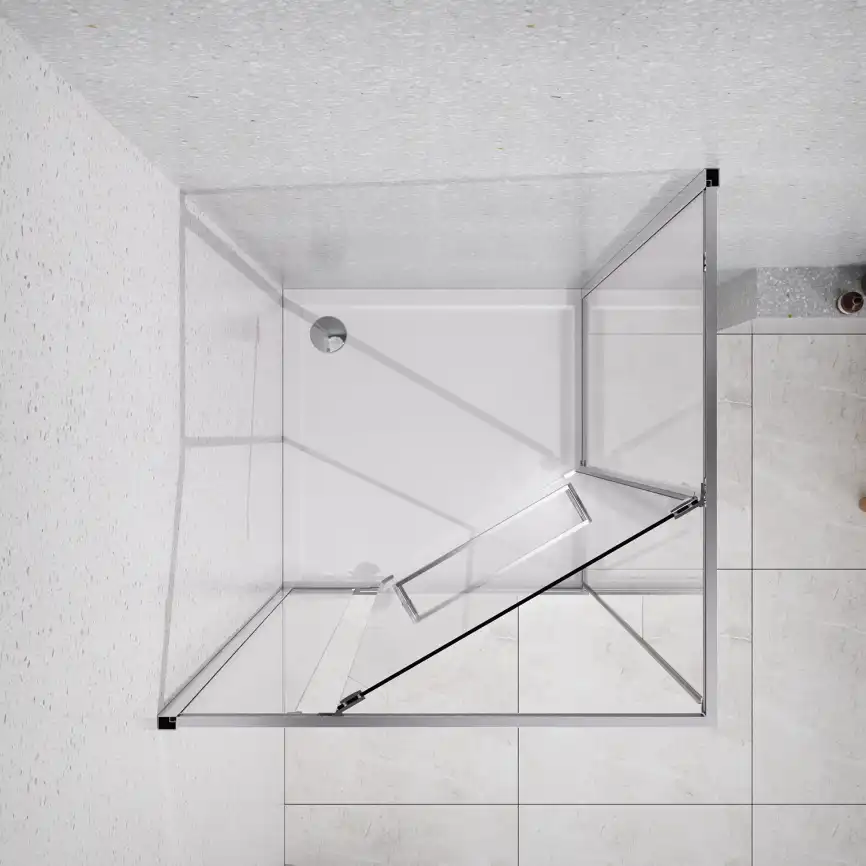Душевой уголок Azario 90х90 AZ-L47-90-MB-CL, профиль черный матовый, стекло Прозрачное фото 4