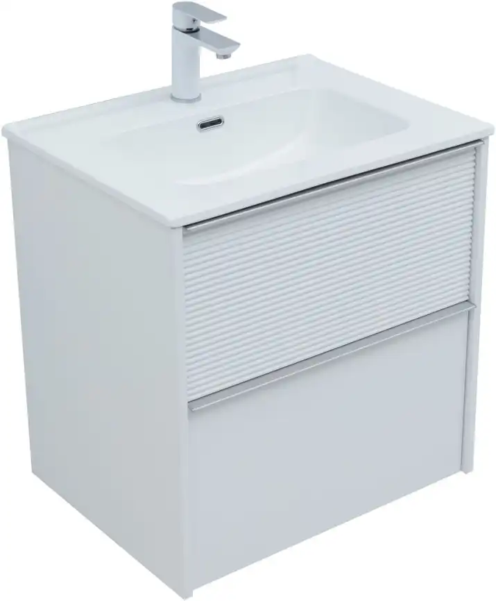 Тумба под раковину Aquanet Вита 60 белый матовый, подвесная, 330473 фото 5
