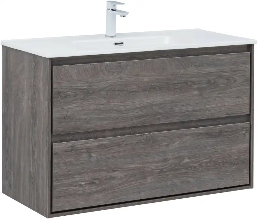Тумба под раковину Aquanet Милан 100 дуб рошелье, подвесная, 336375 фото 1