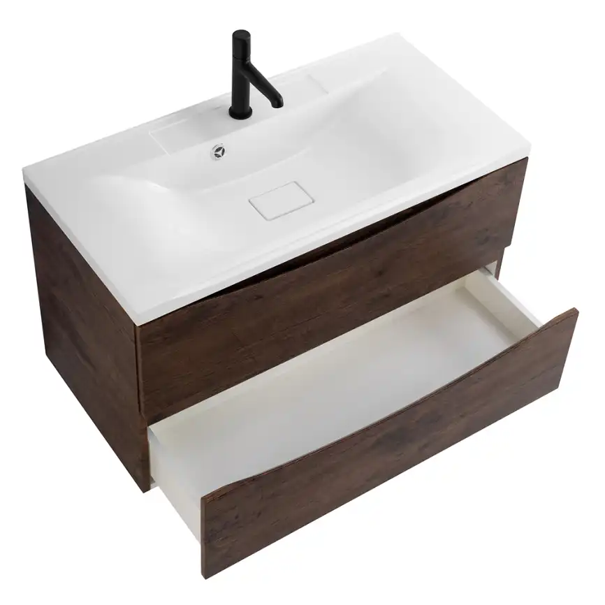 Тумба под раковину BelBagno MARINO-800-2C-SO-RW-P подвесная Rovere Moro фото 8