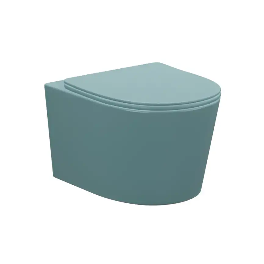 Унитаз подвесной AVS Спектр 813-0005-MLG безободковый, зеленый матовый фото 1