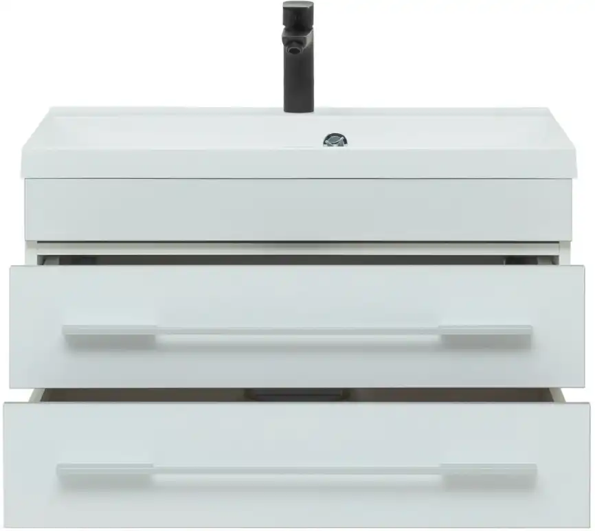 Тумба под раковину Aquanet Верона 75 белый (подвесная 2 ящика) 176669 фото 8