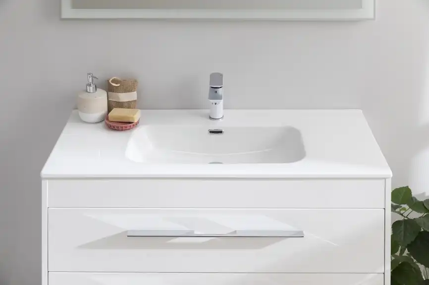 Раковина Aquanet Flat 60 254363 прямоугольная, Белая глянцевая фото 4