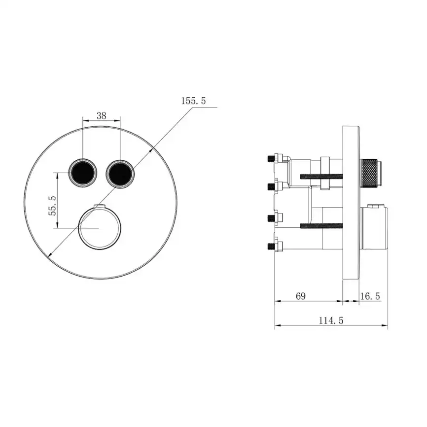 Душевая система  Vincea Inspire VSFW-3I22MT3MB VSFW-3I22MT3MB  с термостатом, встраиваемая, черный матовый фото 25