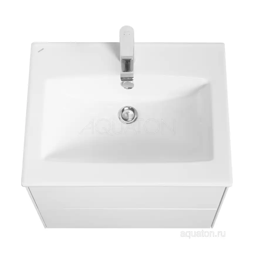 Тумба под раковину Aquaton Сохо 60 1A258001AJ010 подвесная цвет, белый глянец фото 4