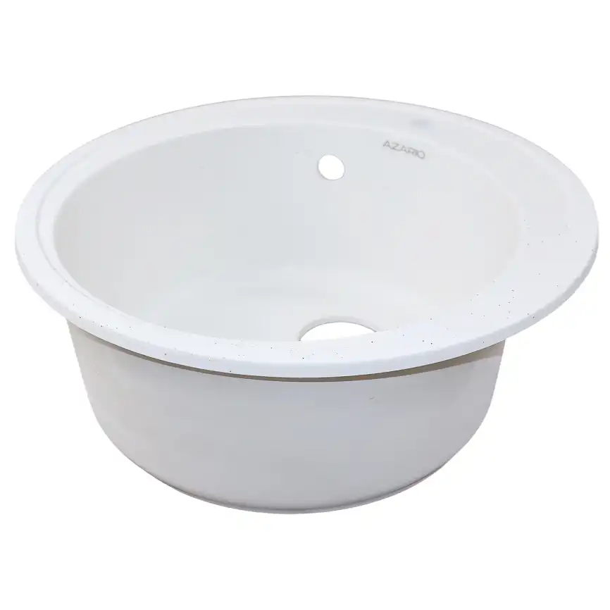 Кухонная мойка AZARIO Solo 505x505x190 искусственный мрамор, цвет белый крап: CS00105233 фото 2