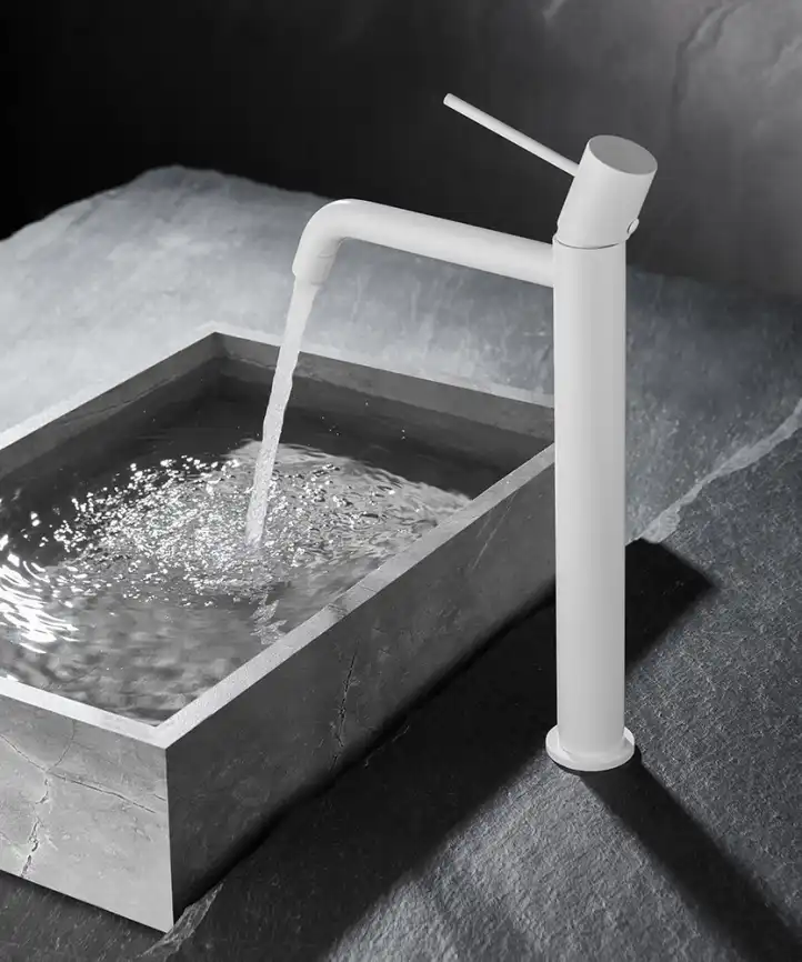 Смесители для раковины AVS Slimmer 811-101-MW высокий, белый матовый фото 7