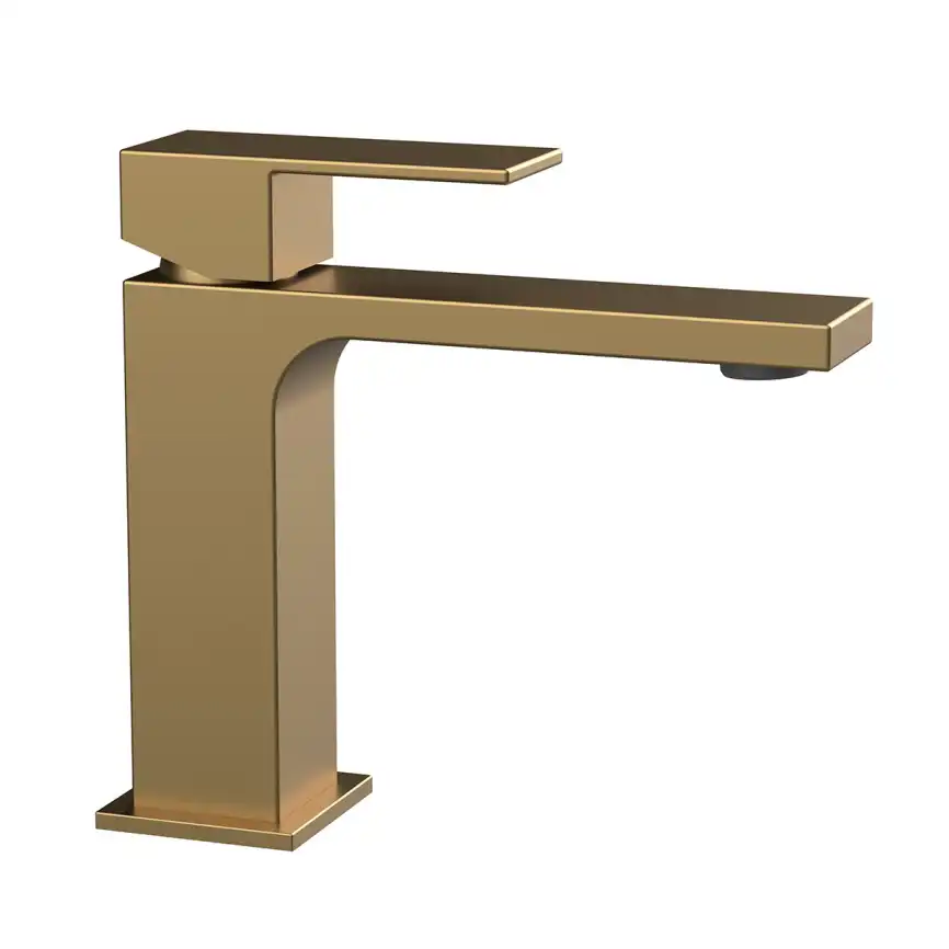 Смеситель для раковины Vincea Cube VBF-1C01BG однорычажный, брашированное золото фото 2