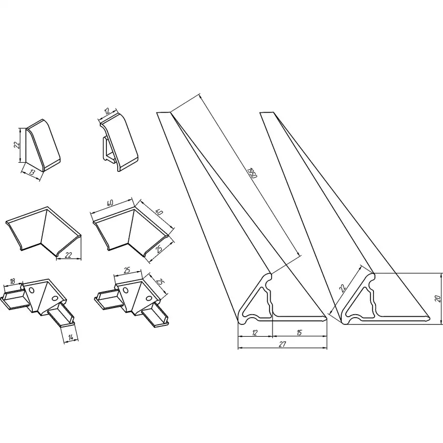 Бордюр для ванны K Studio П-образный 1950х200 фото 4