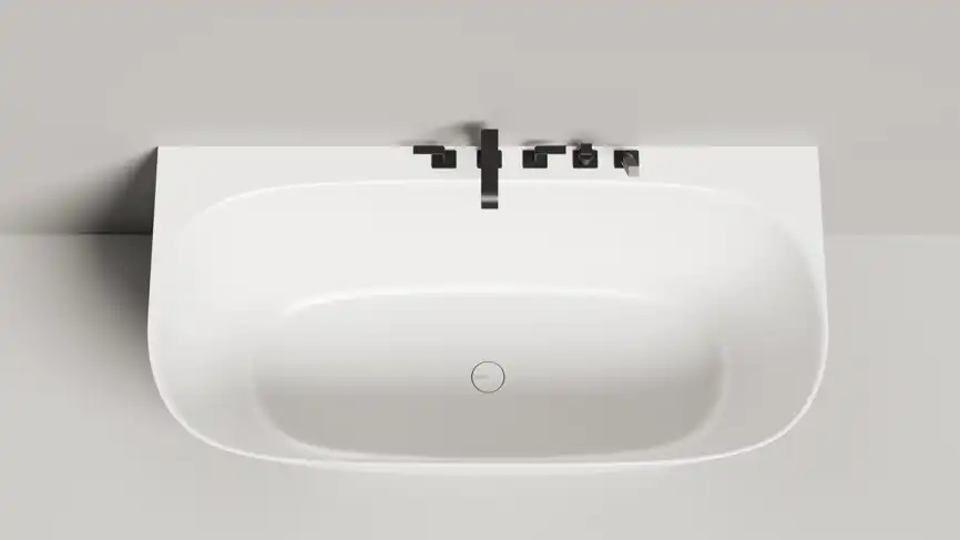 Ванна Salini SOFIA WALL 160х80 102527M из материала S-Stone, Белая матовая фото 3