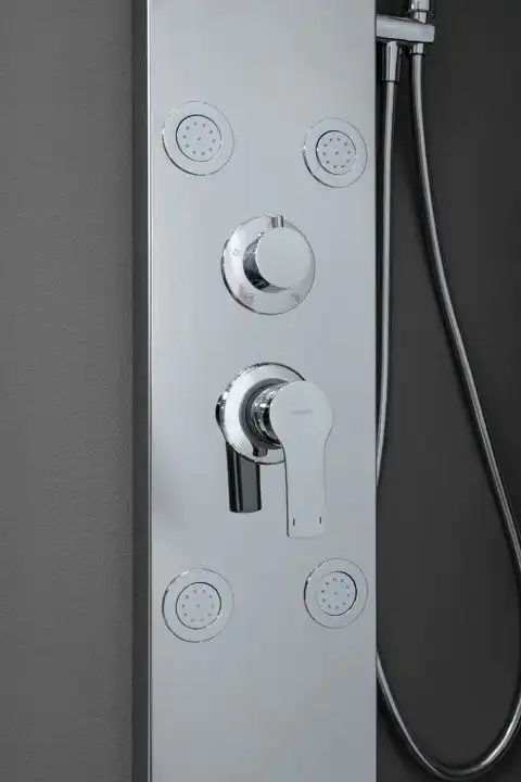 Душевая панель Aquanet Galaxy AP40-01 с гидромассажем и изливом, Хром фото 7