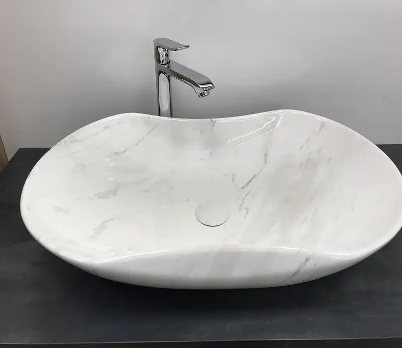 Раковина накладная CeramaLux 660х420х120 503H012, цвет Под камень фото 1